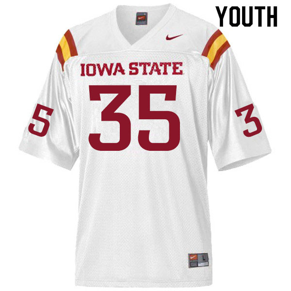 Iowa State Cyclones Youth #35 Drew Olson Nike NCAA Authentic White College Stitched Football Jersey UR42W32CX